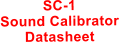 SC-1  Sound Calibrator Datasheet